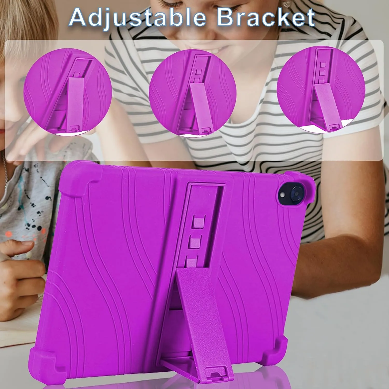 ATOOZ for Urao C107 Tablet Case 10.1 inch,Soft Silicone Kids Case for Urao 10.1 inch Tablet 2025 with Stand (Purple)