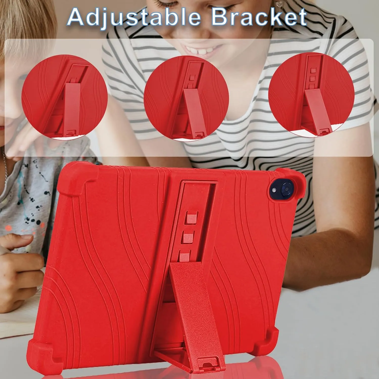 ATOOZ for Urao C107 Tablet Case 10.1 inch,Soft Silicone Kids Case for Urao 10.1 inch Tablet 2025 with Stand (Red)