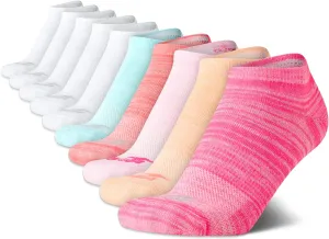 Avia Women's Athletic Low Cut Socks - 10 Pack Performance Stretch Cushioned Ankle Socks for Running and Workout (4-12)