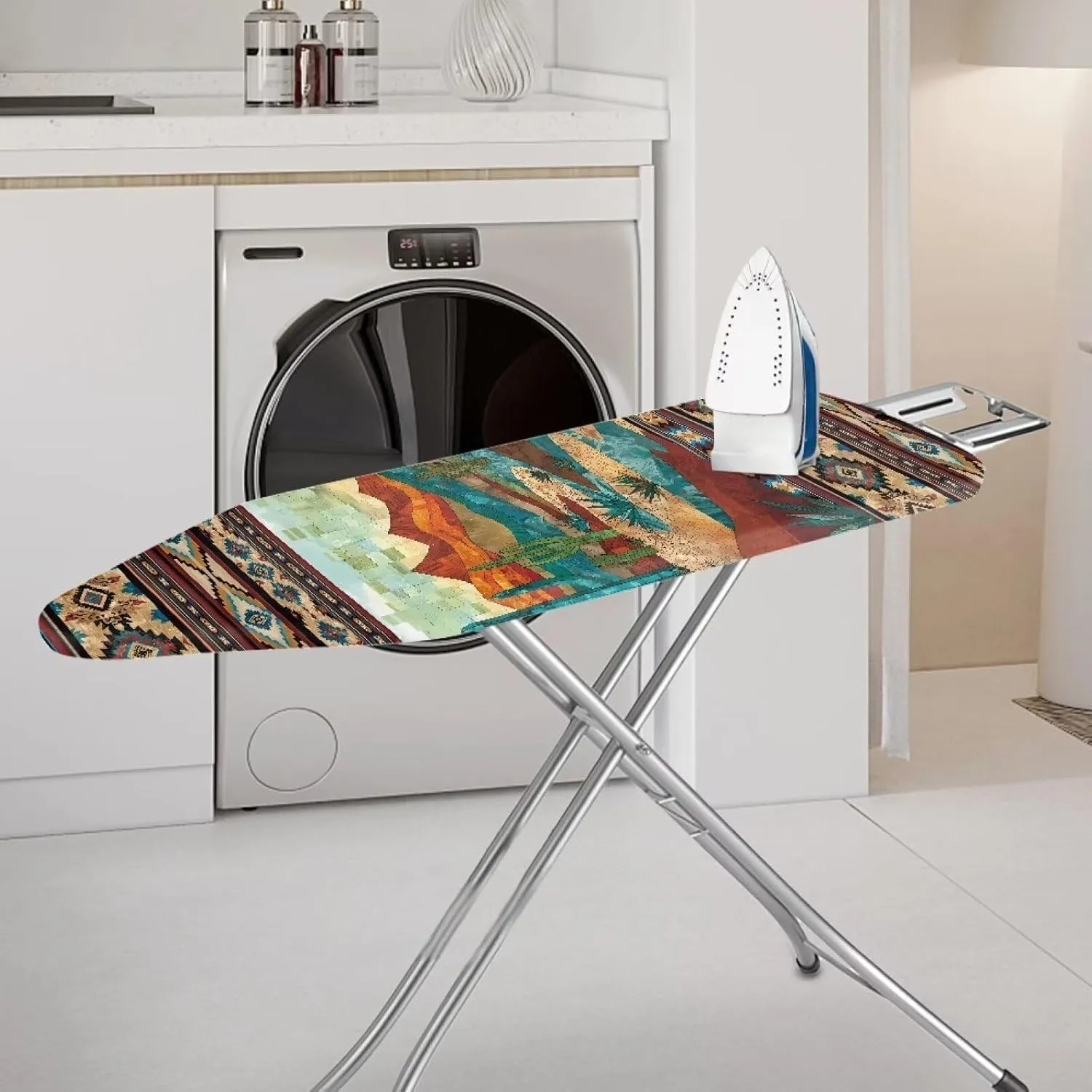 Aztec Iron Replacement Cover with Desert Oasis Thick Padding with Hook and Loop, Fits Standard Soft Fabric Ironing Boards Cover