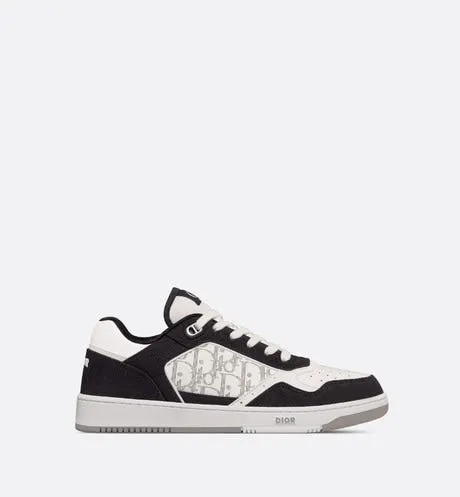 B27 Low-Top Sneaker • White Smooth Calfskin, Black Denim and White Dior Oblique Galaxy Leather