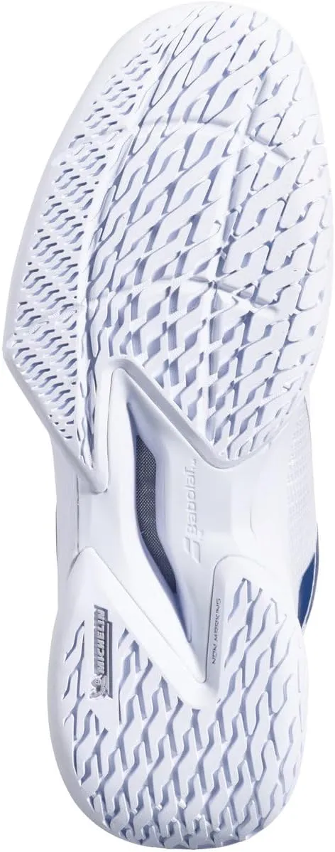 Babolat Women's Jet Tere 2 All Court Wimbledon Limited Edition Tennis Shoes (White/Blue Navy)