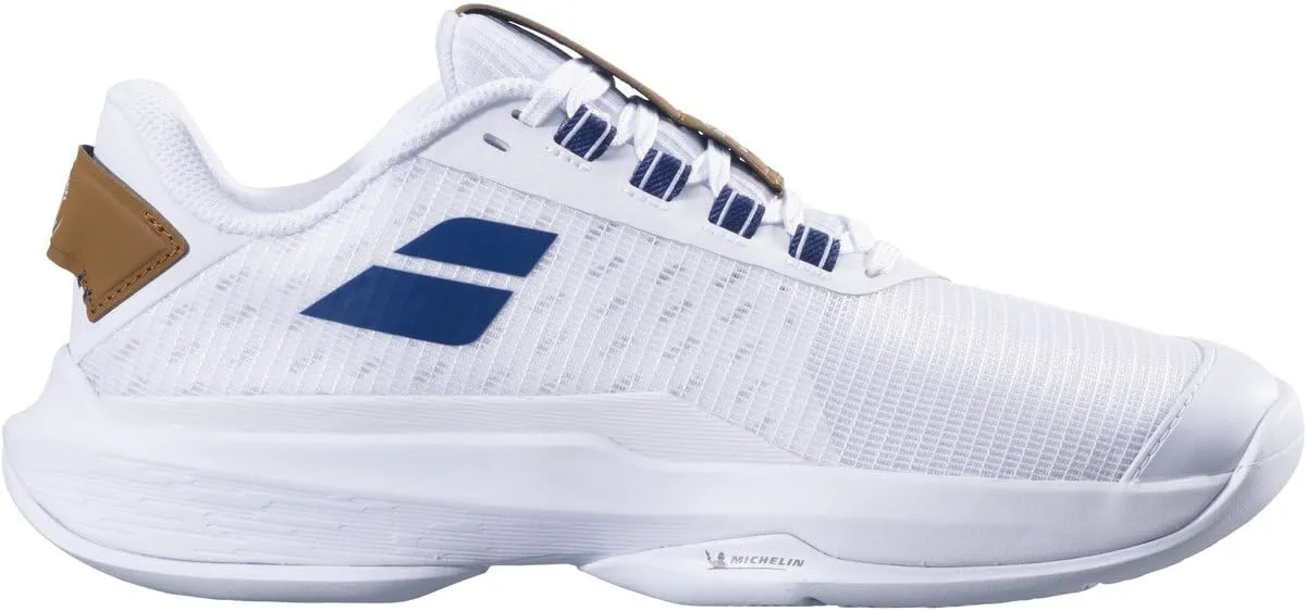 Babolat Women's Jet Tere 2 All Court Wimbledon Limited Edition Tennis Shoes (White/Blue Navy)