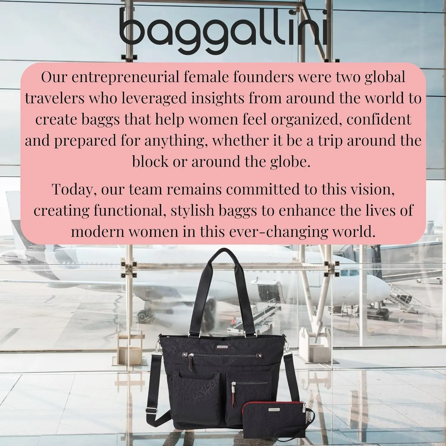 Baggallini Any Day Tote with RFID Phone Wristlet