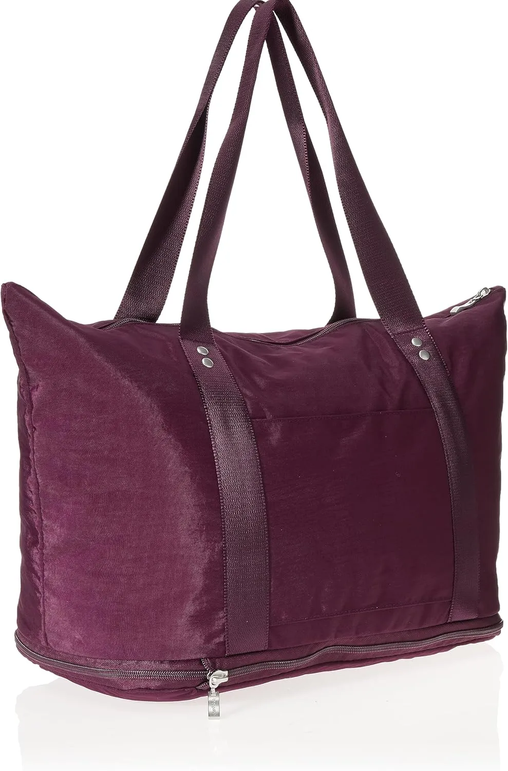 Baggallini Carryall Expandable Lightweight Travel Tote 22" Packable Folding Compact Nylon Washable Weekender w/Luggage Sleeve