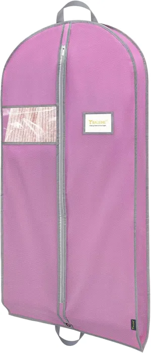 BALEINE 1PK Heavy Duty Garment Bag with Shoe Storage Travel Bag for Dresses, Suit, Coats Travel Essential (54", Pink)