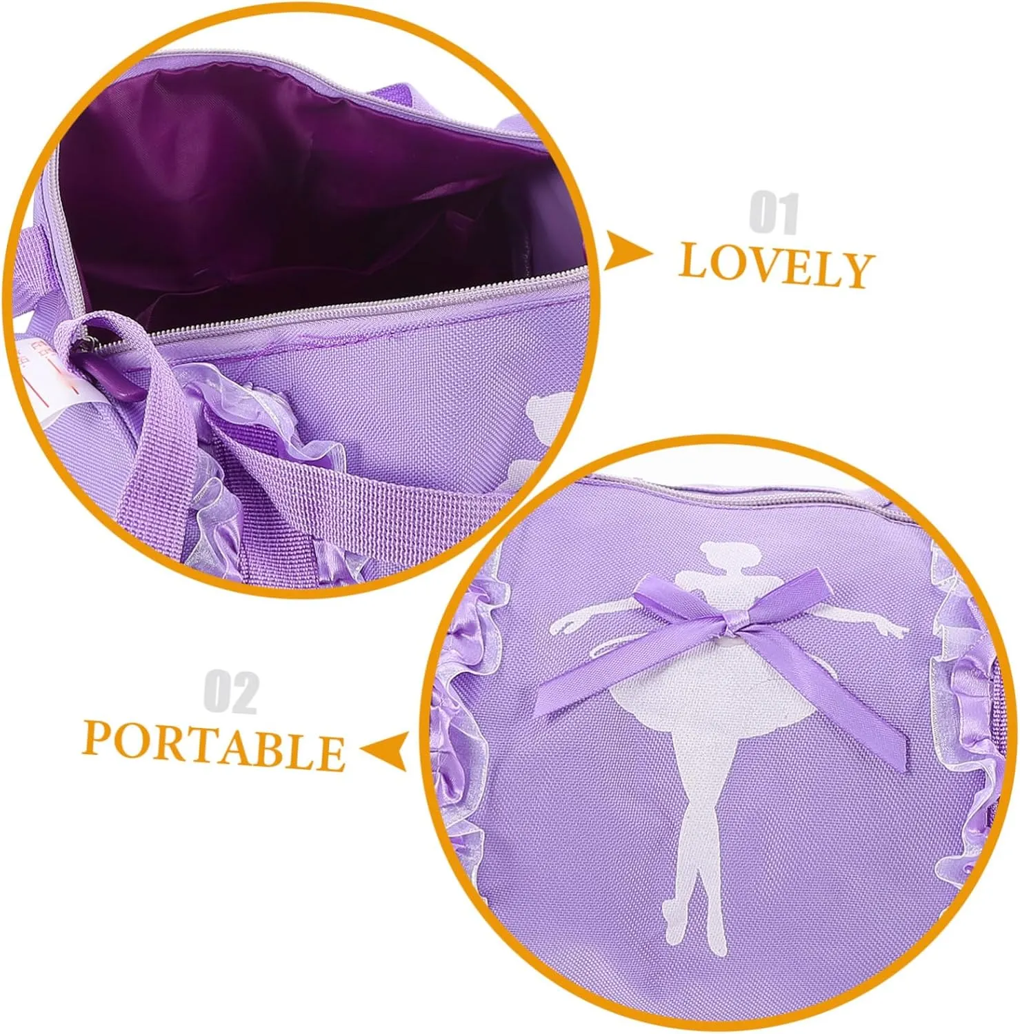Ballet Dance Shoulder Bag for Portable Dance Bag with Strap Lightweight and Stylish Design for Travel