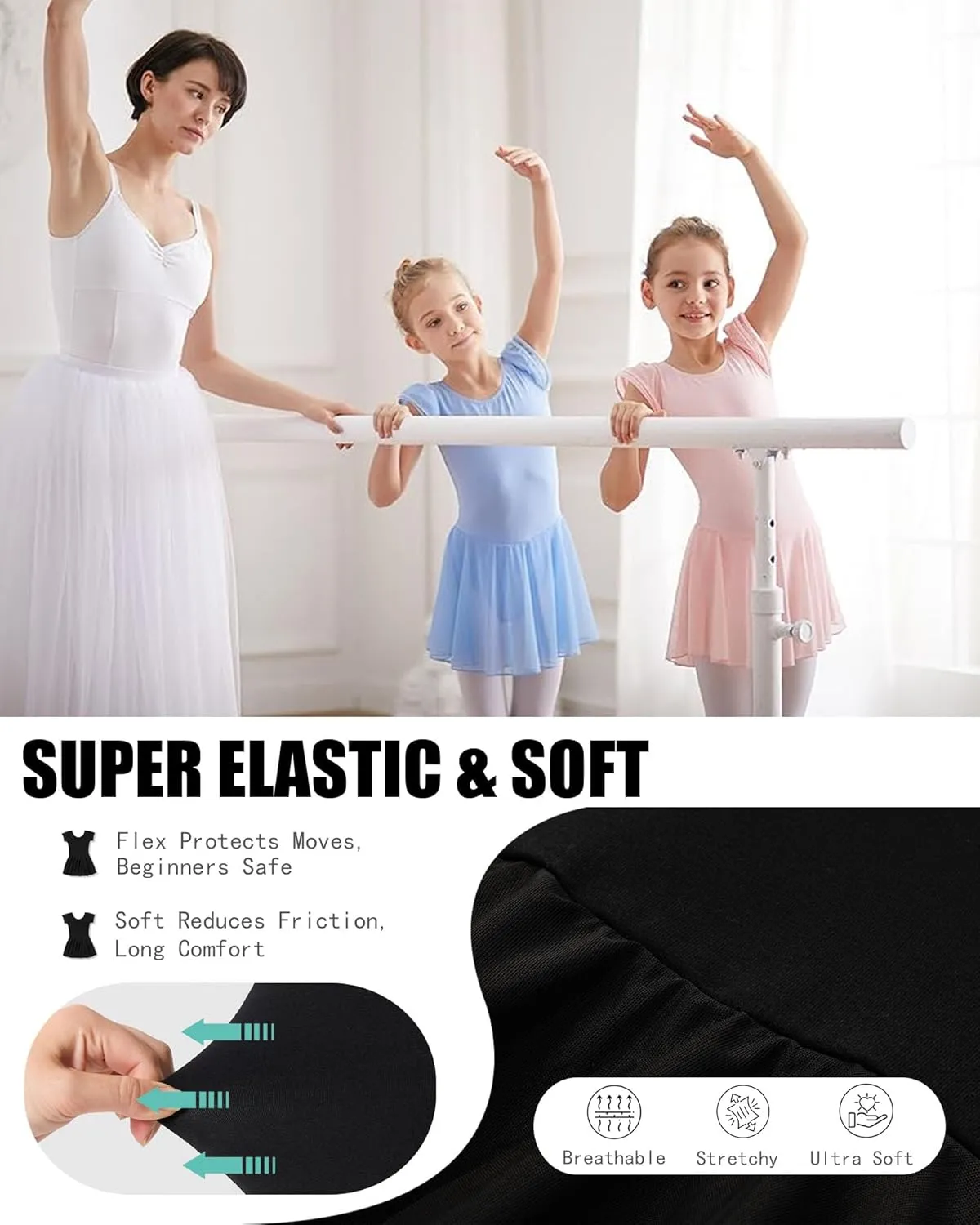 Ballet Leotards for Girls Ballet Dress for Toddler & Ballet Outfit with Criss-Cross Back, 2T-11Y