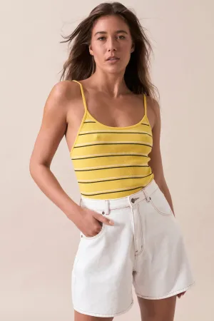 Ballet Rib Camisole- Sun Stripe