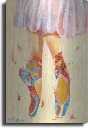 'Ballet Slippers' by Pamela Beer, Metal Wall Art, 12" x 16"