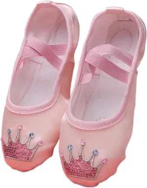 Ballet Slippers Children's Dance Shoe Soft Sole Practicing Cat Claw Satin Embroidery Ballet Body Yoga Girl Indoor Gymnastics Shoes