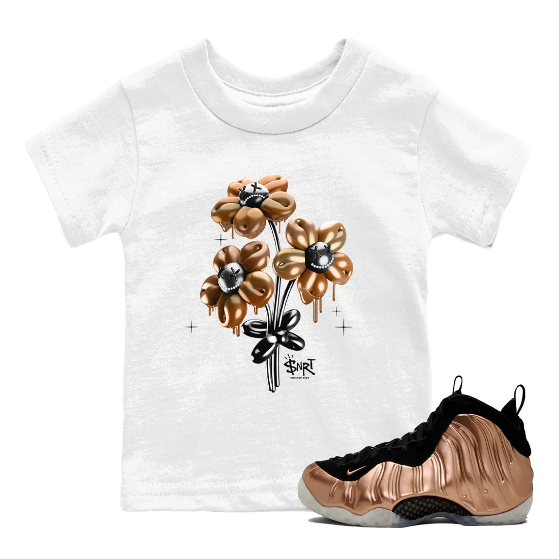 Balloon Metallic Tees Air Sneaker Trusted vendor Kids SNRT - Foamposite Bouquet One Global selection Copper