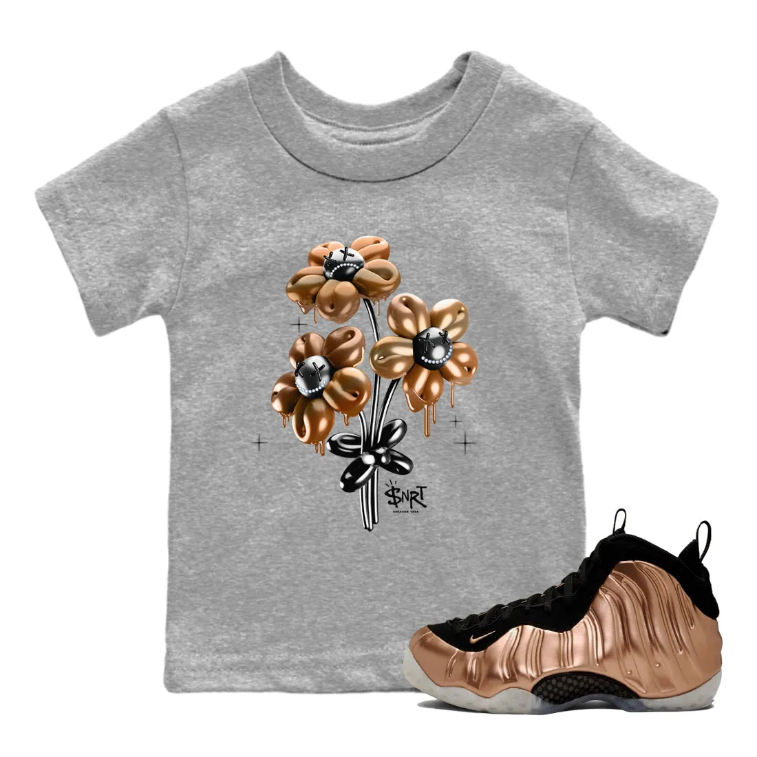 Balloon Metallic Tees Air Sneaker Trusted vendor Kids SNRT - Foamposite Bouquet One Global selection Copper