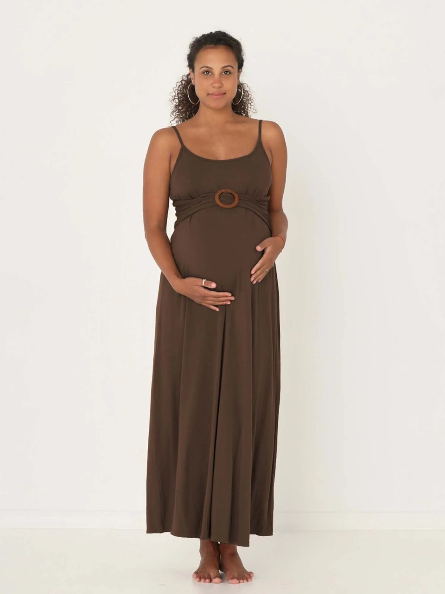 Bamboo Swing Maxi Dress - Cocoa