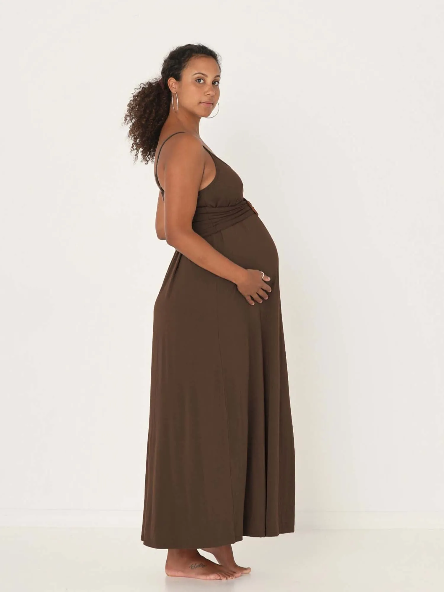 Bamboo Swing Maxi Dress - Cocoa