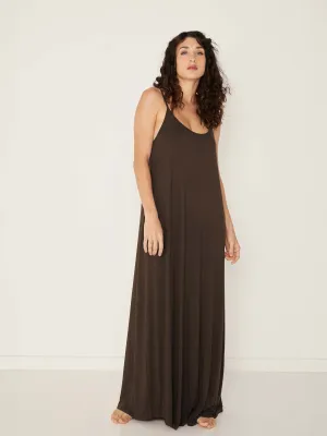 Bamboo Swing Maxi Dress - Cocoa