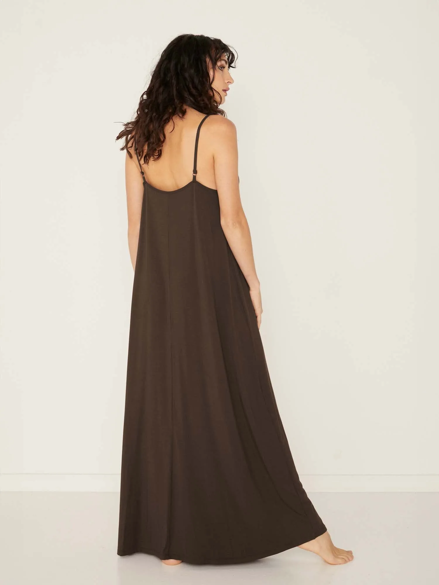 Bamboo Swing Maxi Dress - Cocoa