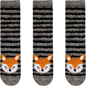 BambooMN Super Soft Warm Cute Furry Animal Non-Slip Fuzzy Cozy Fluffly Crew Winter Home Socks, Value Pack