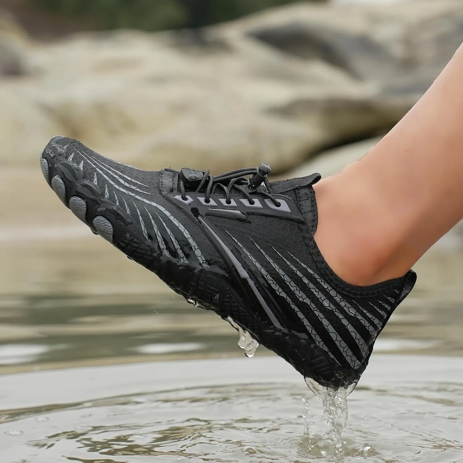 Barefoot Shoes Women Men, Unisex Waterproof Non Slip Hiking Shoes, Wide Toe Walking Hike Barefoot Footwear Shoes