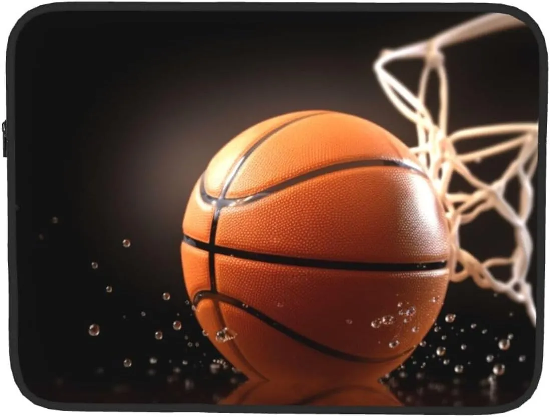Basketball Laptop Case 15 inch, Shockproof Protective Computer Sleeve Cover Water Resistant Laptop Bag Carrying Tablet Cover Briefcase Handbags Gifts for Men Women