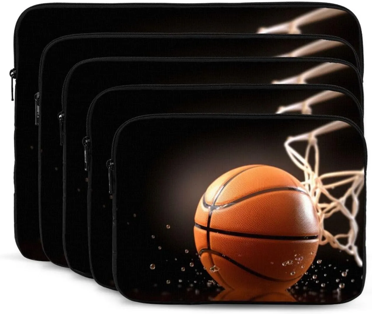 Basketball Laptop Case 15 inch, Shockproof Protective Computer Sleeve Cover Water Resistant Laptop Bag Carrying Tablet Cover Briefcase Handbags Gifts for Men Women