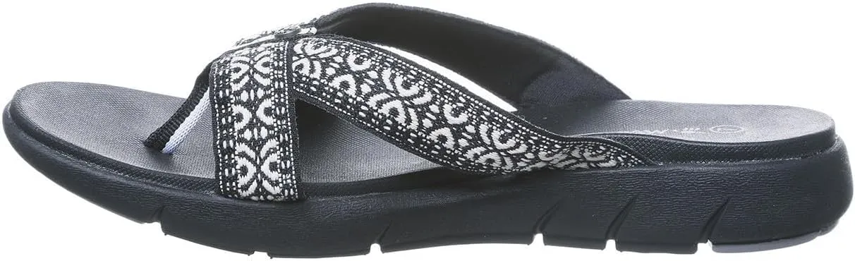 BEARPAW Women's Juniper Black Size 5 | Women's Flip Flop Sandal | Women's Shoe | Comfortable & Lightweight