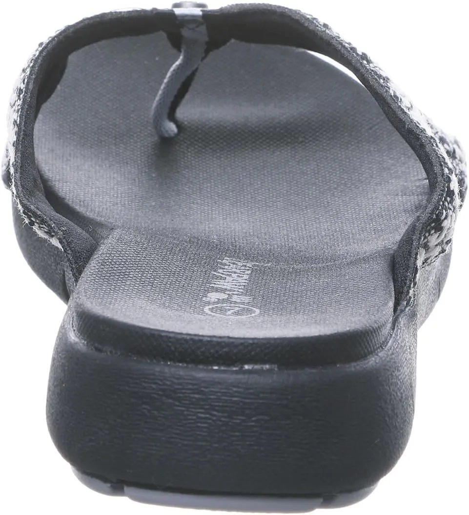 BEARPAW Women's Juniper Black Size 5 | Women's Flip Flop Sandal | Women's Shoe | Comfortable & Lightweight
