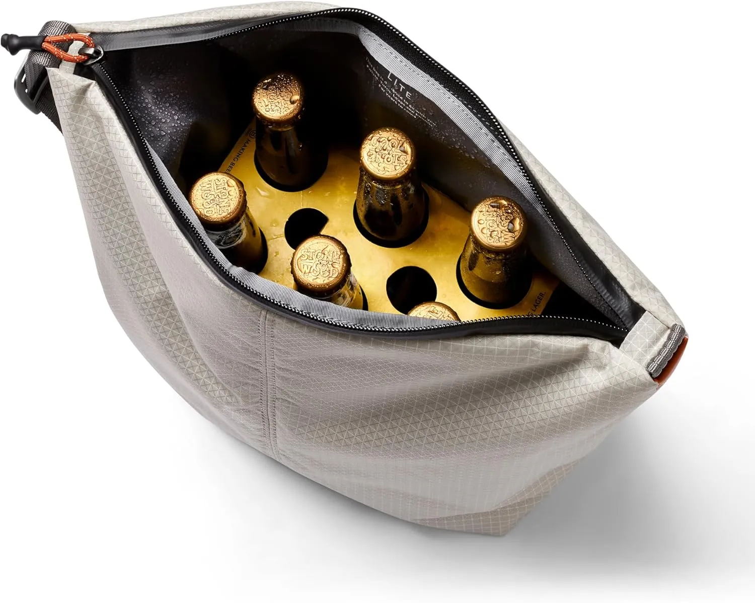 Bellroy Lite Cooler Caddy (10 liter insulated soft cooler bag with waterproof lining, built-in bottle opener, folds away flat when empty) - Ash