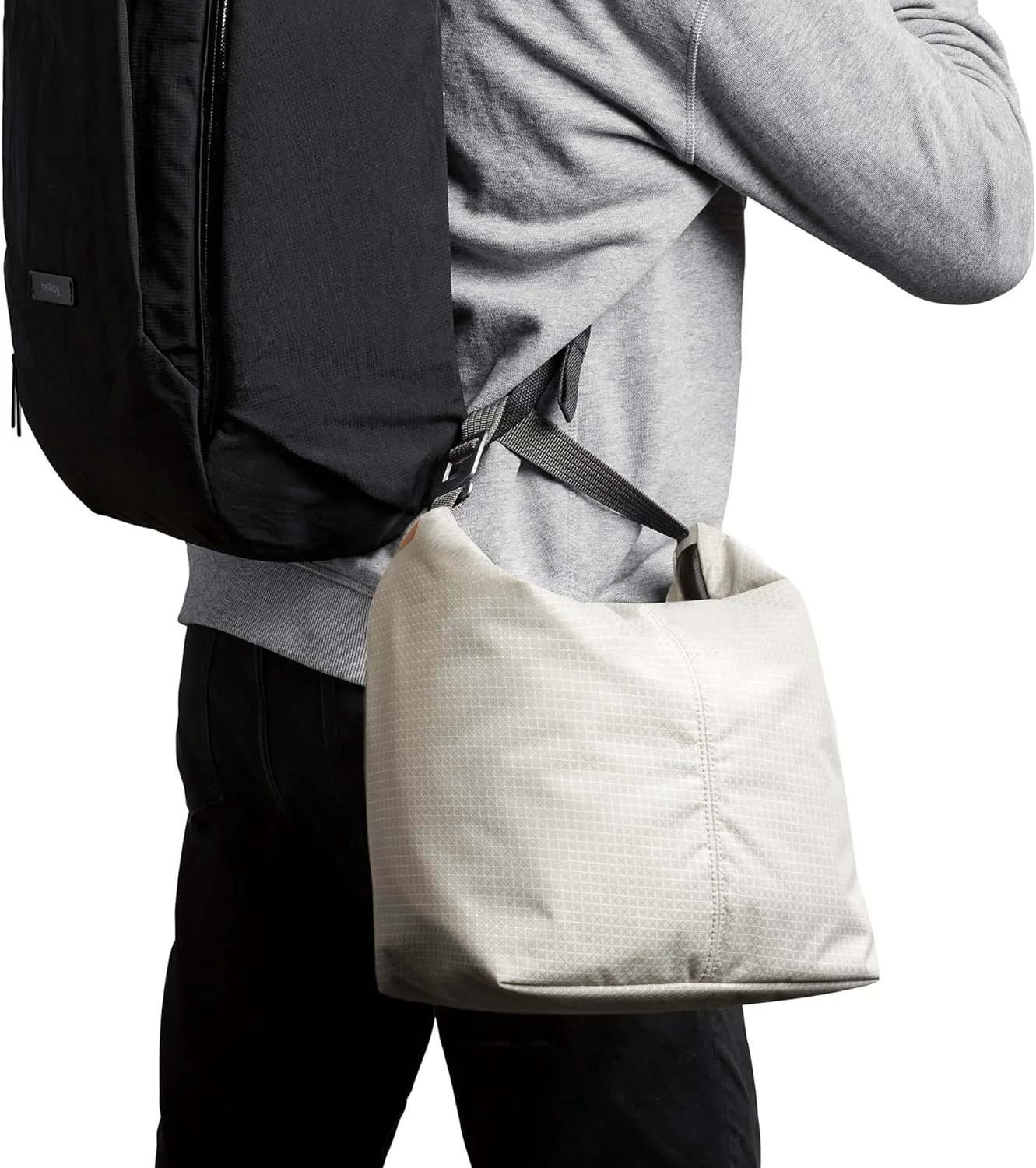 Bellroy Lite Cooler Caddy (10 liter insulated soft cooler bag with waterproof lining, built-in bottle opener, folds away flat when empty) - Ash