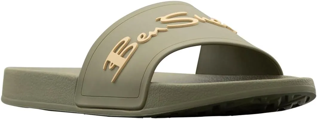Ben Sherman Mens Waterford Logo Slide Casual Sandals Casual - Green