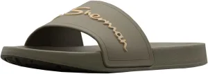 Ben Sherman Mens Waterford Logo Slide Casual Sandals Casual - Green