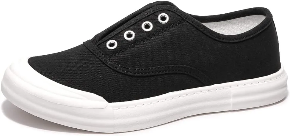 BENEKER Women's Canvas Sneaker Slip on Casual Shoes Low Top Fashion Sneakers Comfortable Walking Shoes