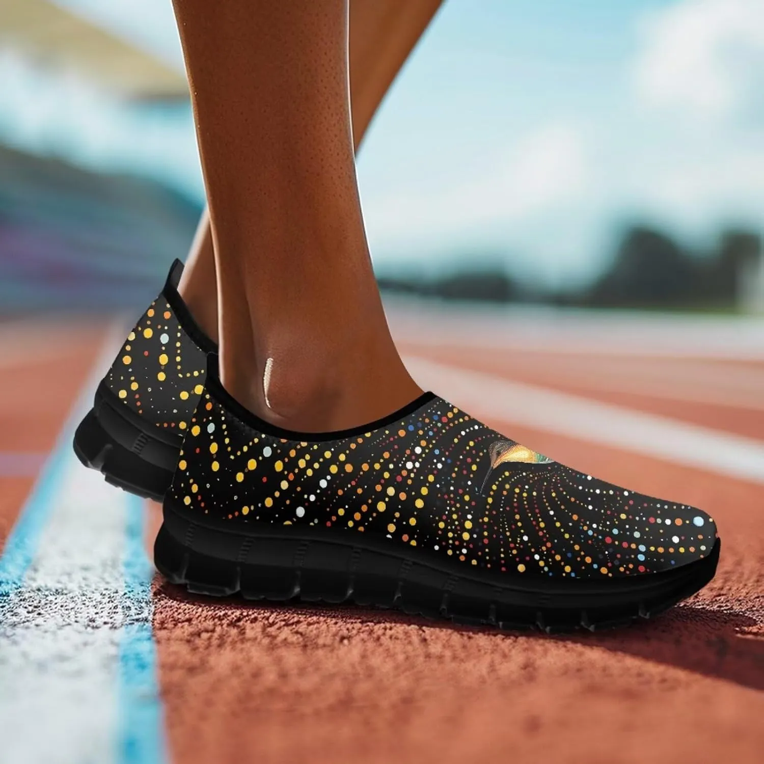 Binienty Women's Causal Walking Shoes Non Slip Loafers Flats Breathable Mesh Slip on Sneakers Athletic Shoe