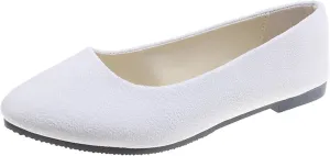 Black Flats for Women Dressy Pointed Toe Ballet Flats Comfortable Classic Flat Shoes for Women Faux Suede Walking Flats Shoes
