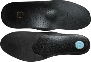Black Leather Insoles for Women Orthopedic Insoles for Flat Feet and Plantar Fasciitis Thin Arch Support Shoe Pad for Metatarsal and Heel Spurs, Womens 7.5-8 M US