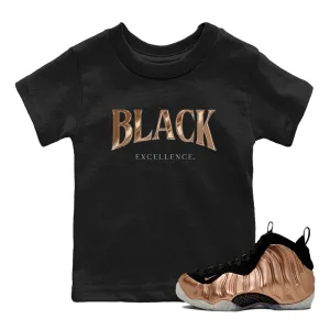 Black One Tees Air Sneaker Metallic Cutting-edge Copper Excellence Foamposite - Now or never Kids SNRT