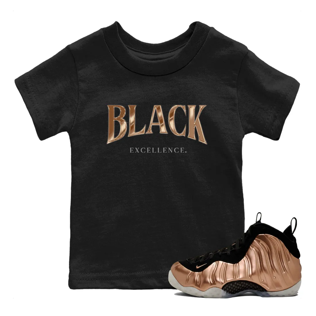 Black One Tees Air Sneaker Metallic Cutting-edge Copper Excellence Foamposite - Now or never Kids SNRT