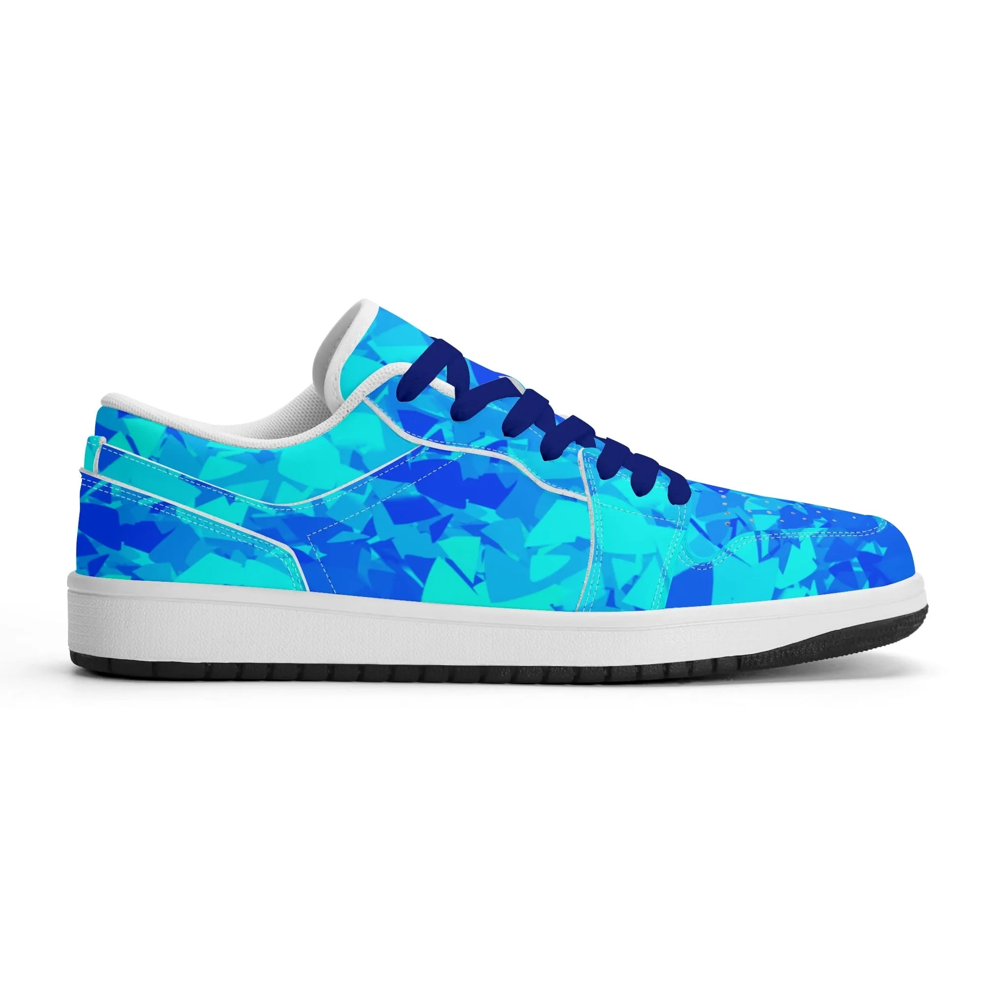 Blue Crystal Low Top Leder Sneaker für Damen