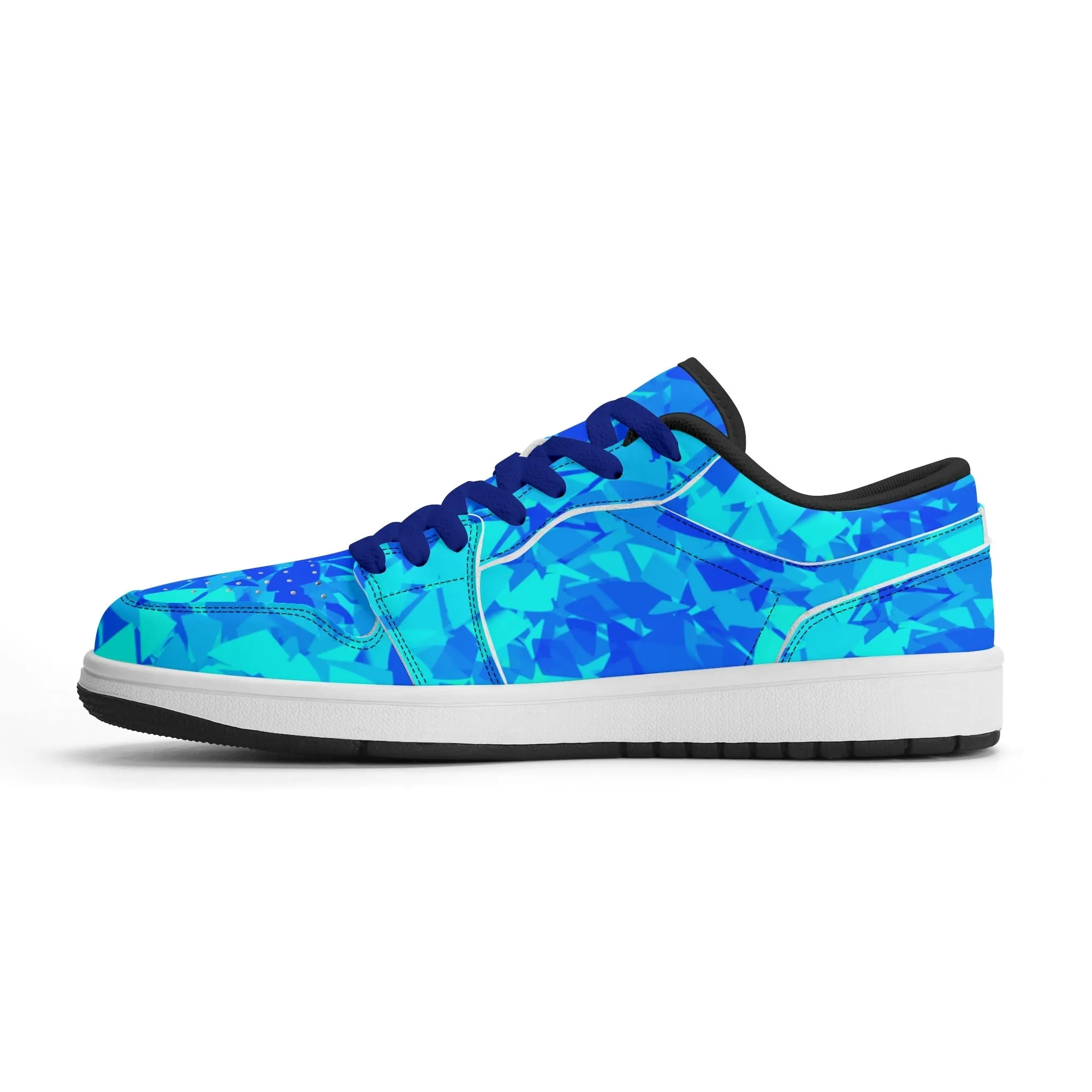 Blue Crystal Low Top Leder Sneaker für Damen