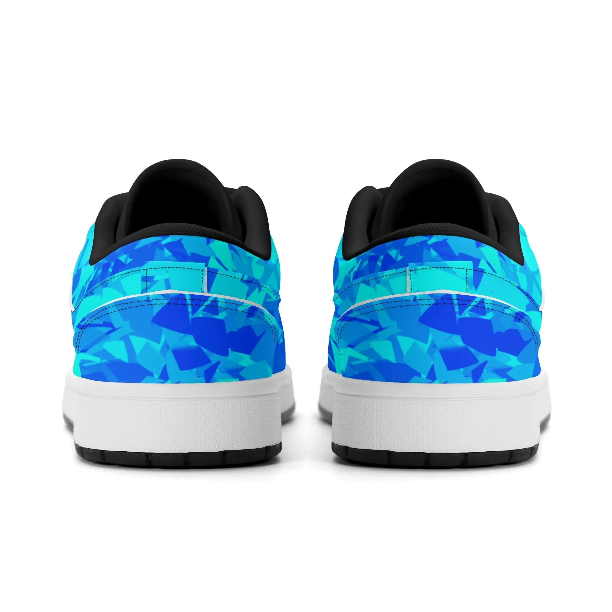 Blue Crystal Low Top Leder Sneaker für Damen