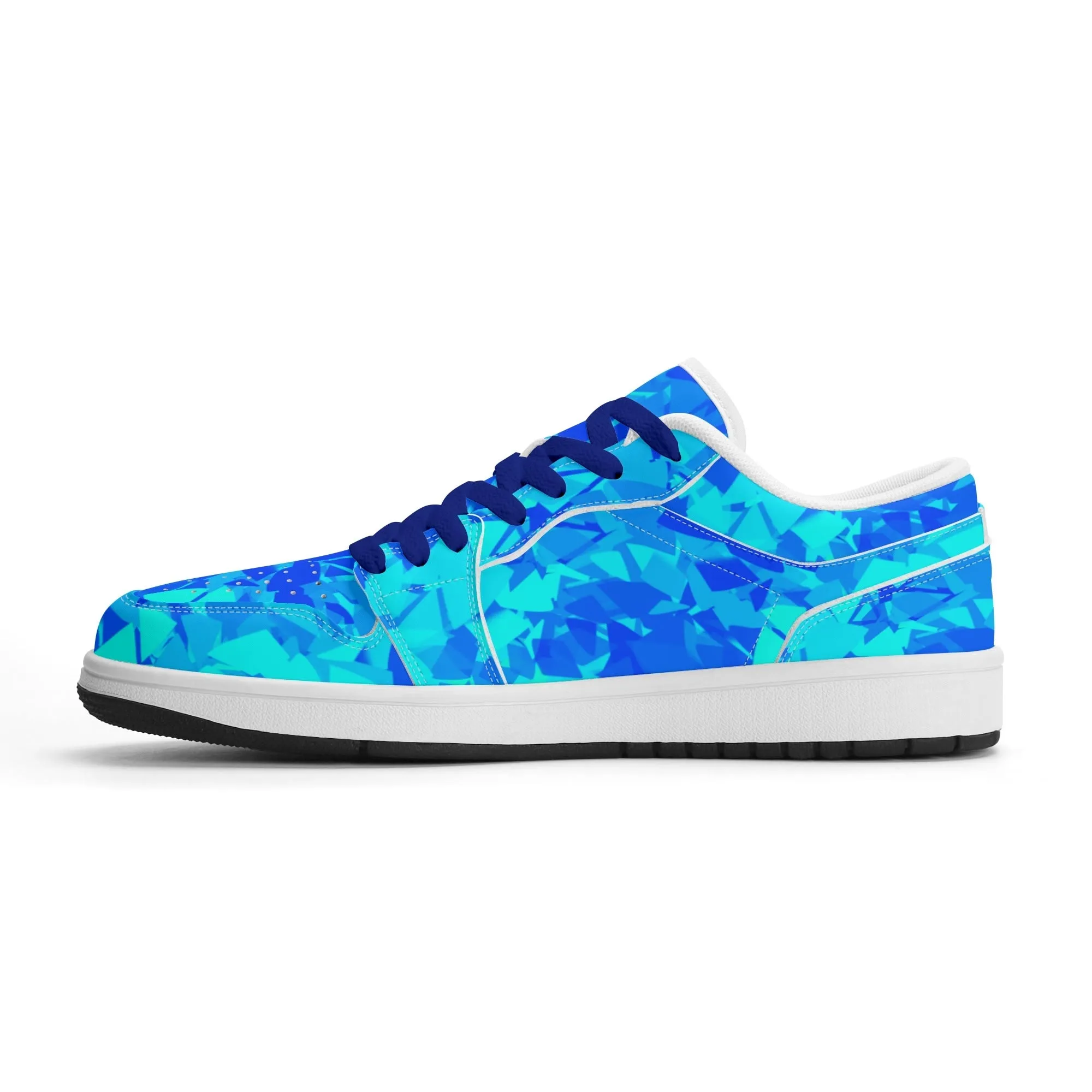 Blue Crystal Low Top Leder Sneaker für Damen