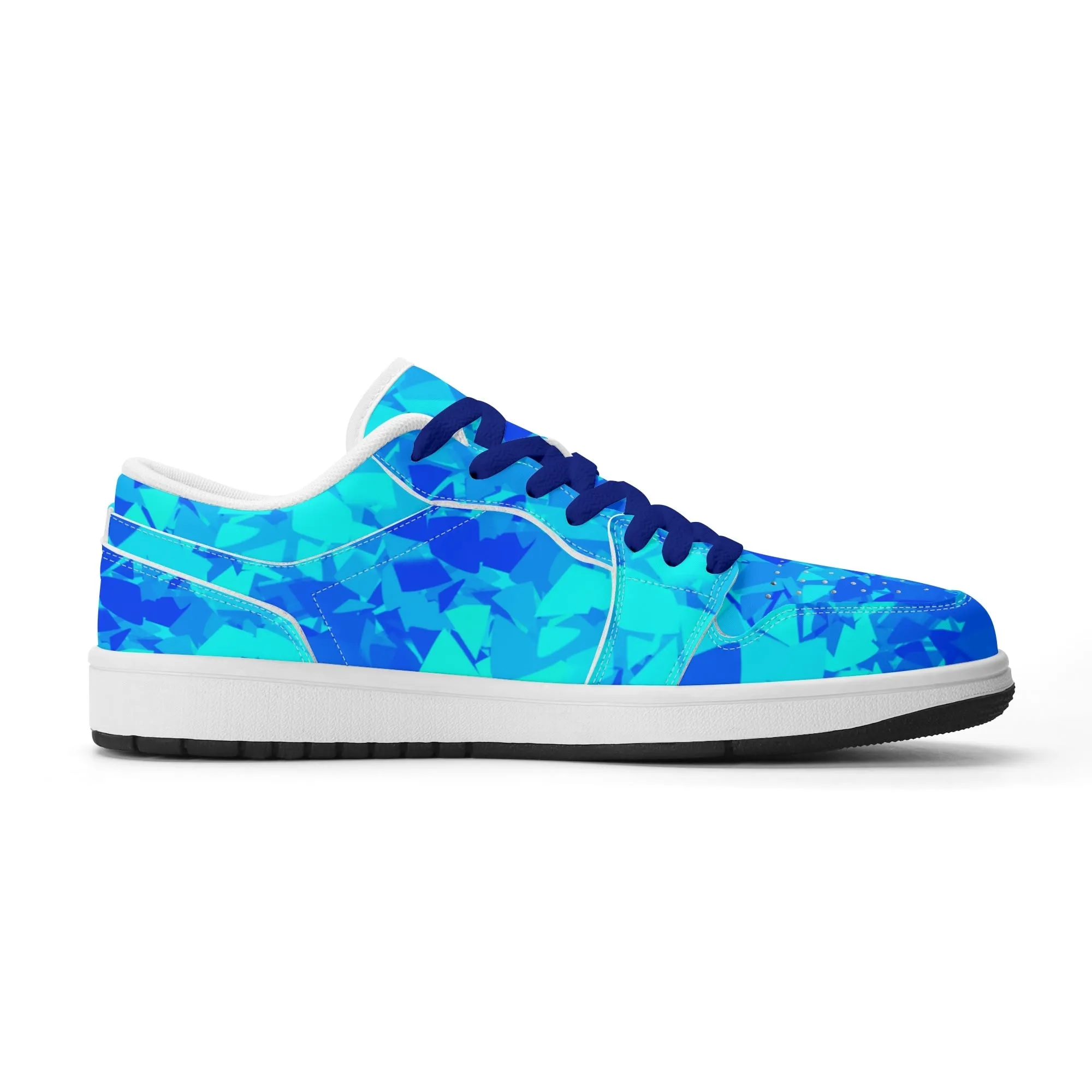Blue Crystal Low Top Leder Sneaker für Damen