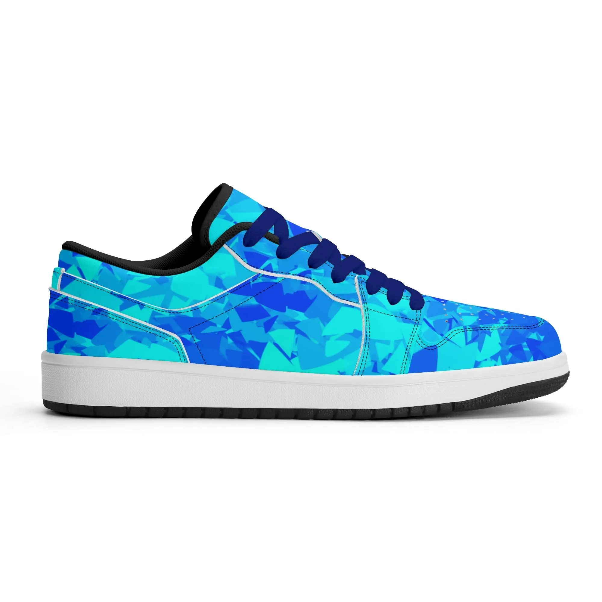 Blue Crystal Low Top Leder Sneaker für Damen