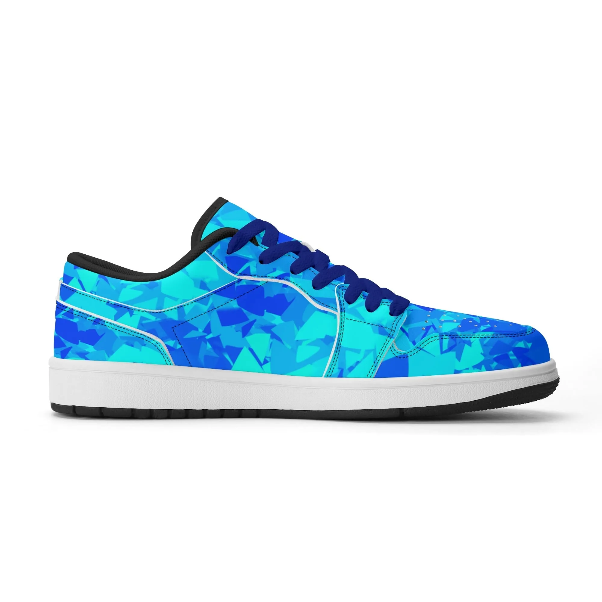 Blue Crystal Low Top Leder Sneaker für Damen