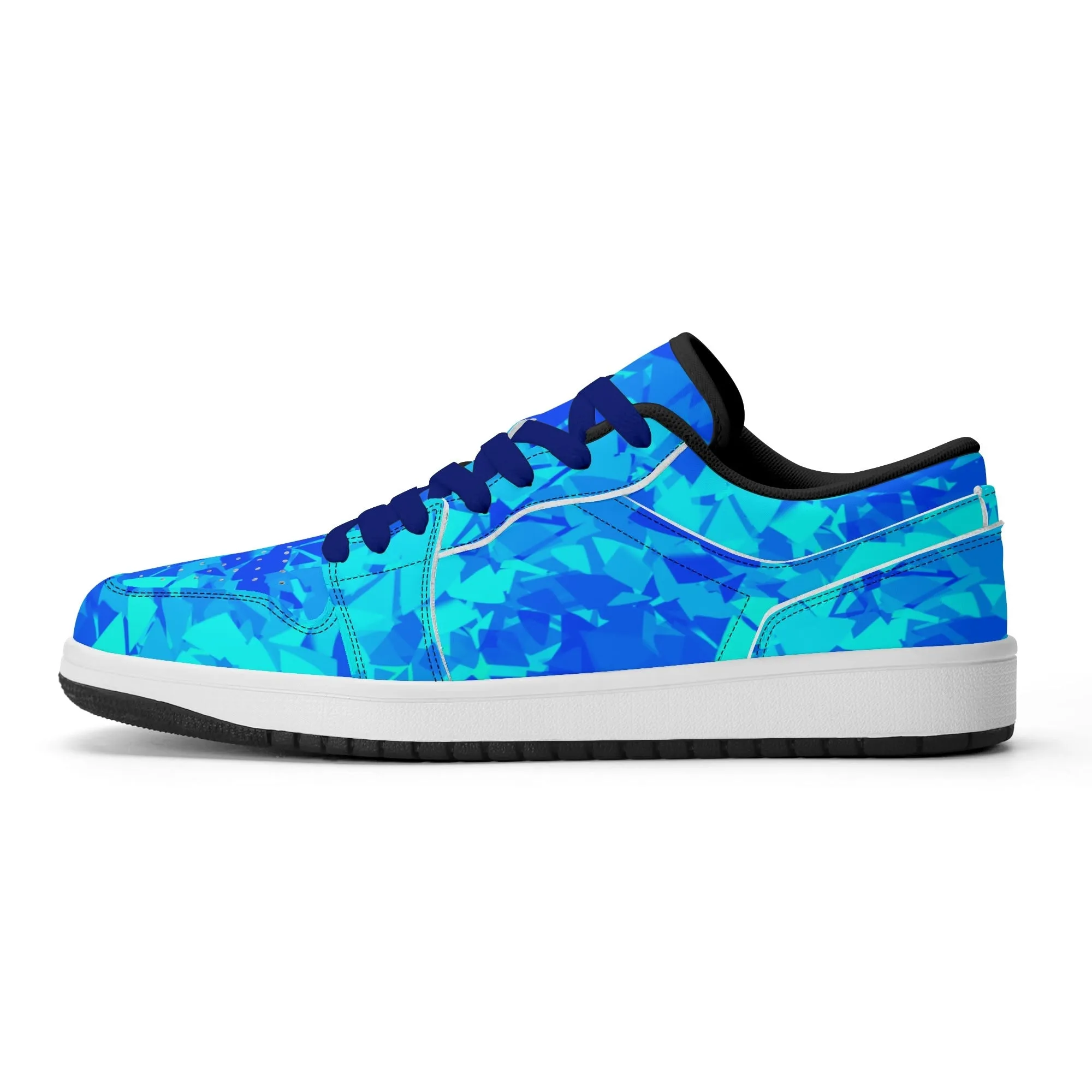 Blue Crystal Low Top Leder Sneaker für Damen