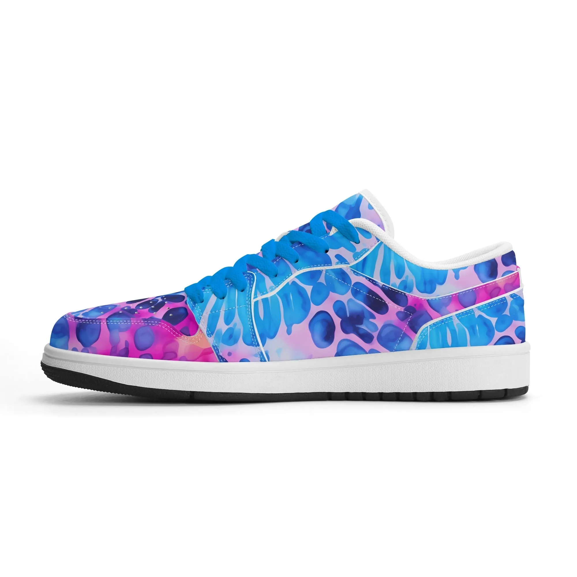 Blue Splash Low Top Leder Sneaker für Damen