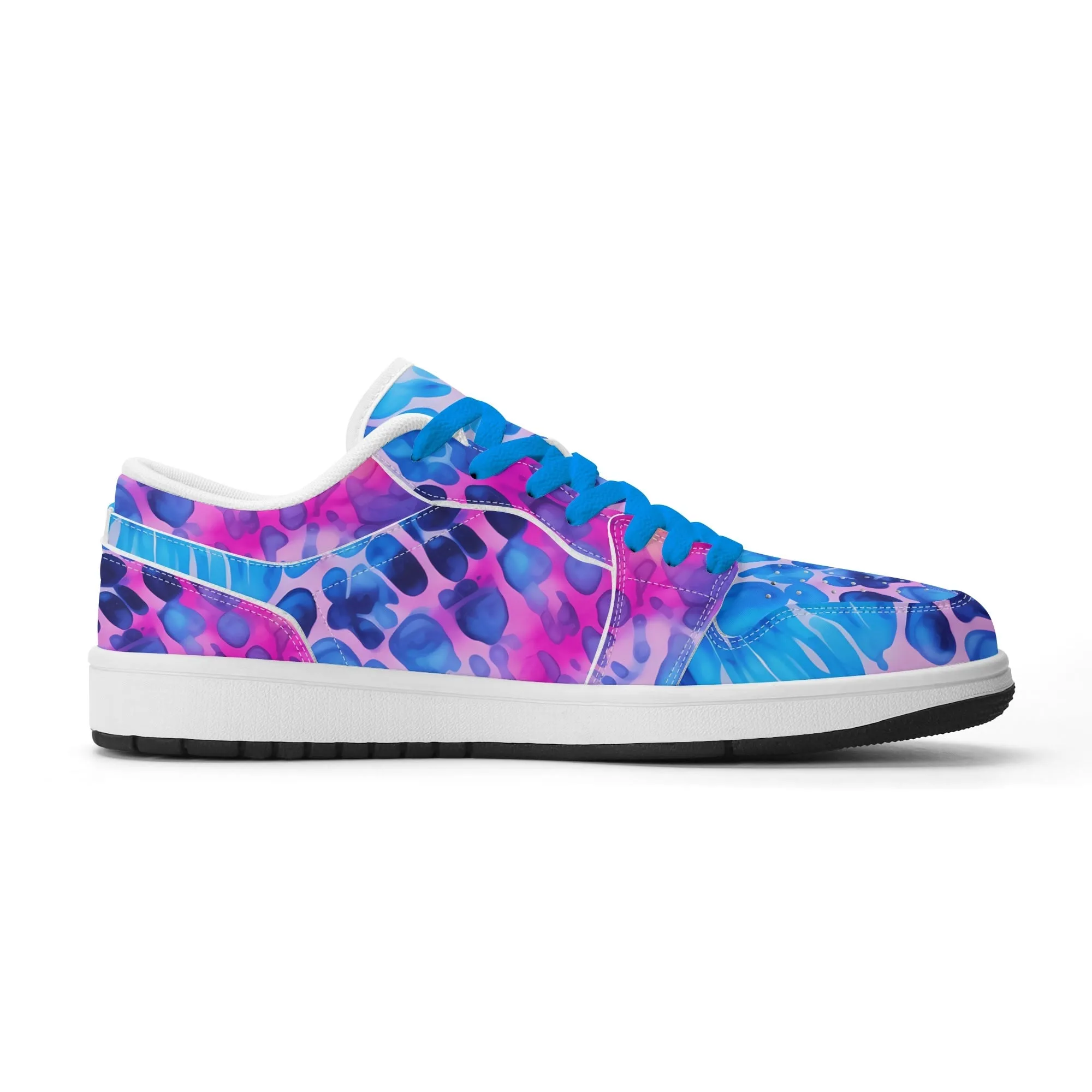 Blue Splash Low Top Leder Sneaker für Damen