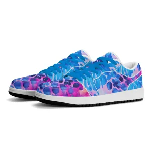 Blue Splash Low Top Leder Sneaker für Damen