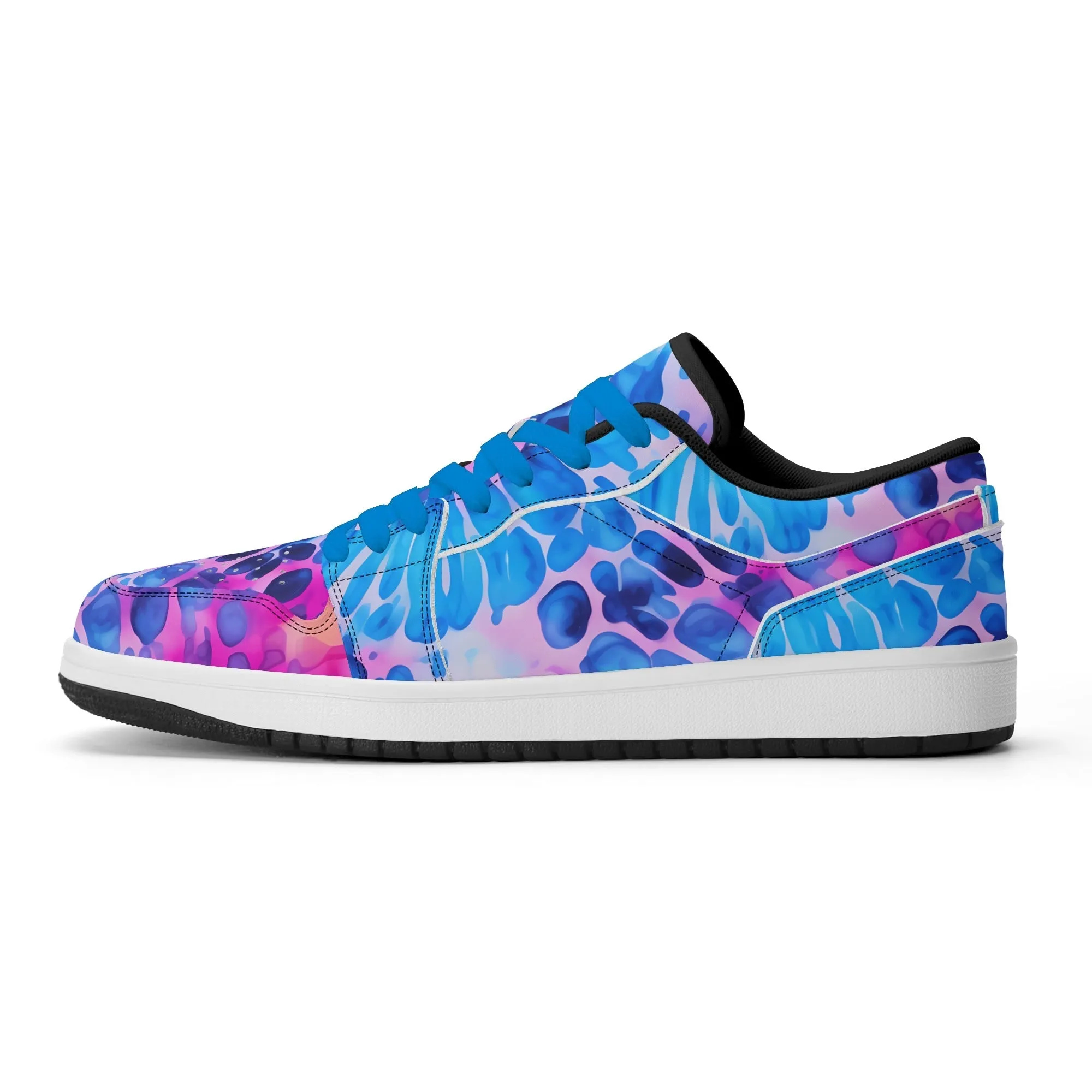 Blue Splash Low Top Leder Sneaker für Damen