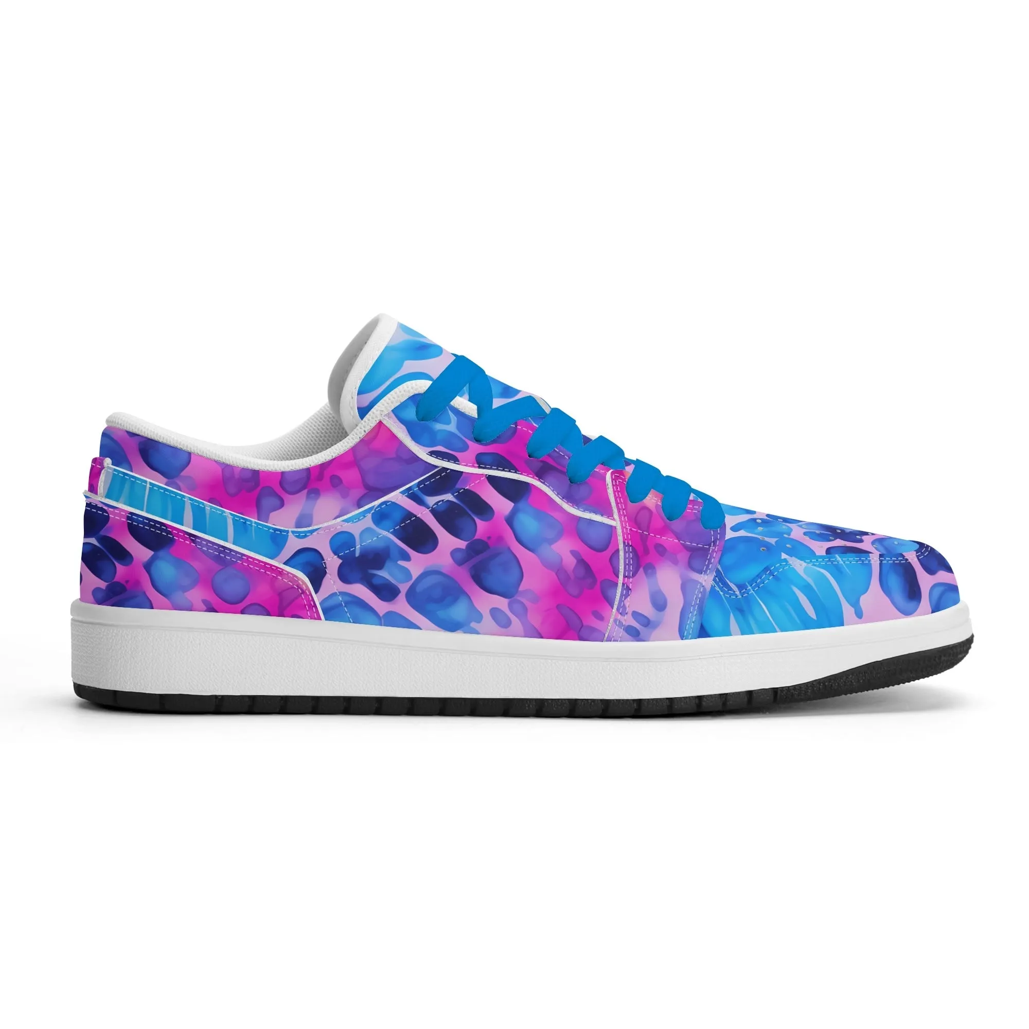 Blue Splash Low Top Leder Sneaker für Damen